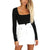 Square-Neck Tees Long Top - minxxshop.com