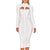 Cut Out High Neck Long Sleeve Party Midi Dress - minxxshop.com