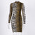 Leopard Print Long Sleeve Slim Sexy Dress - minxxshop.com
