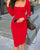 Long Sleeve Bodycon Dress - minxxshop.com