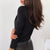 Deep V-Neck Long Sleeve Blouse - minxxshop.com