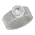 2 Tone Gold & Silver Color Stainless Steel Mesh Ring with Roman Numerals - minxxshop.com