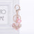 Heart-shaped glitter filled keychain - minxxshop.com