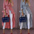 Stripe Long Sleeve V-Neck Blouse Duster - minxxshop.com