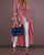 Stripe Long Sleeve V-Neck Blouse Duster - minxxshop.com