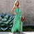 Leaf Print Maxi Summer Dress - minxxshop.com