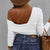 Cross V-Neck Autumn Long Sleeve Blouse - minxxshop.com