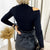 Spring Patchwork tops sexy Long Sleeve Lace Hollow Out Shirts - minxxshop.com