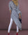 Stripe Long Sleeve V-Neck Blouse Duster - minxxshop.com