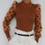 New Knitted Polka Dot Puff Long Sleeve Blouse - minxxshop.com