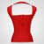 Red Elastic Halter Bandage Top Knitted Rayon Blouse - minxxshop.com