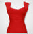 Red Elastic Halter Bandage Top Knitted Rayon Blouse - minxxshop.com