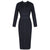 Nude Long Sleeve Bandage Dress - minxxshop.com
