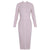 Nude Long Sleeve Bandage Dress - minxxshop.com